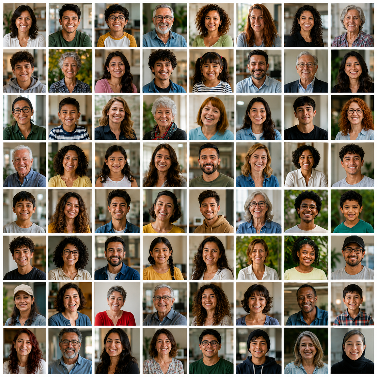 Retratos de personas de distintas generaciones que forman parte de la comunidad FLICH