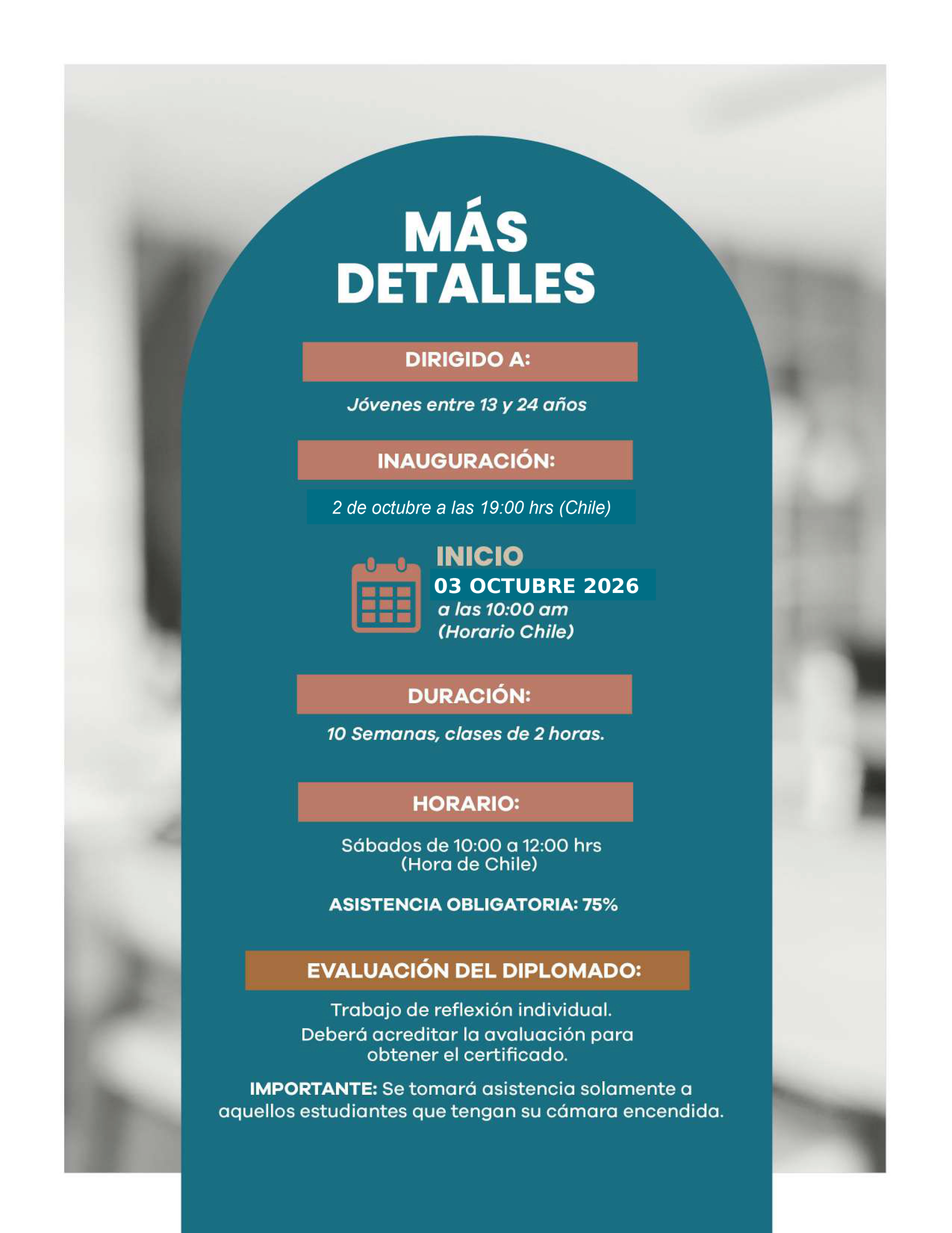 Diplomado Internacional Liderazgo y Bienestar Emocional para Jóvenes 2026 – Octubre